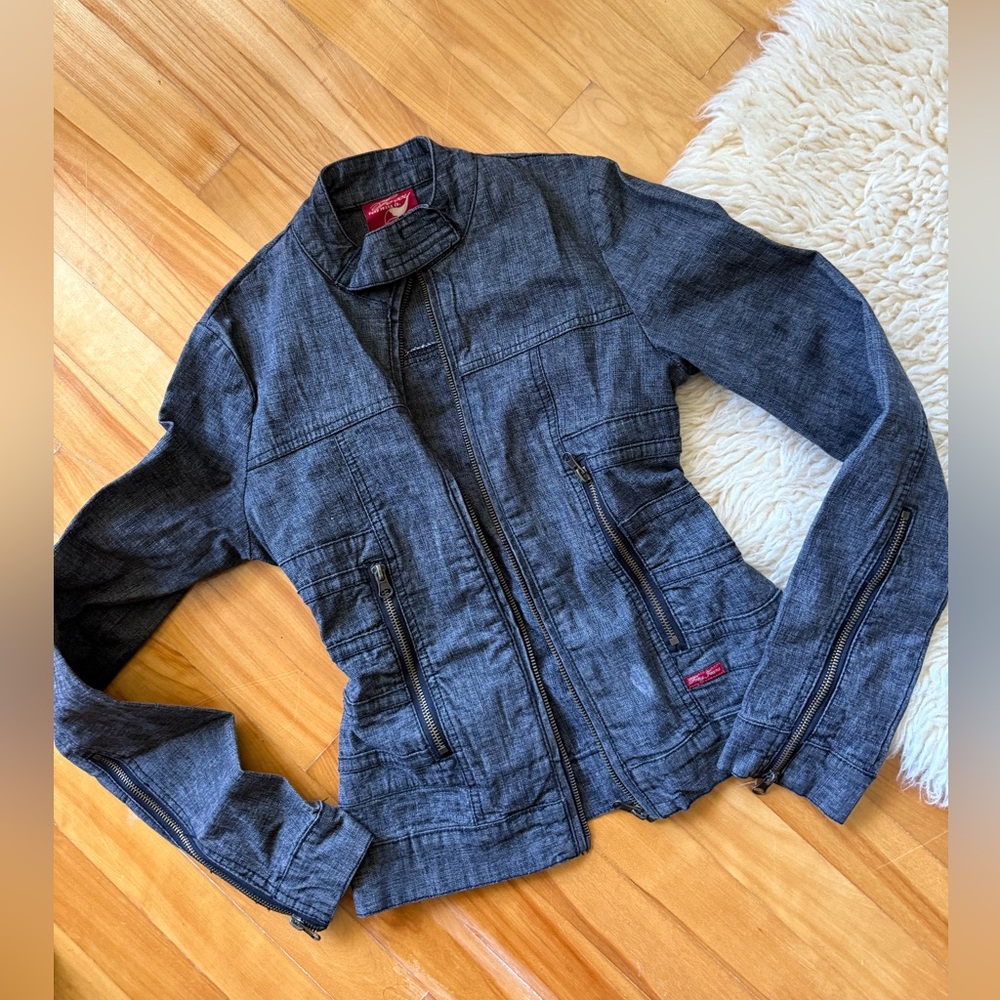 NEW Jean Biker Jacket